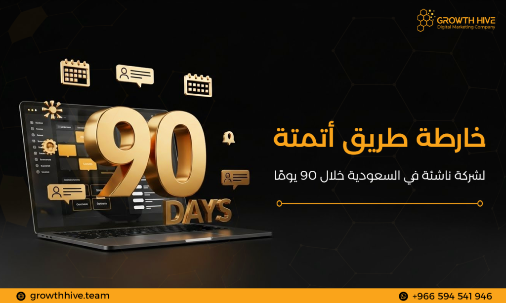 خارطة طريق أتمتة لشركة ناشئة في السعودية خلال 90 يومًا